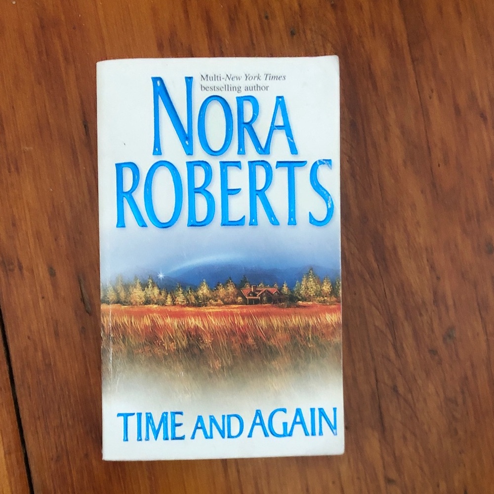 Silhouette White & Blue Paperback Back with Landscape Accent